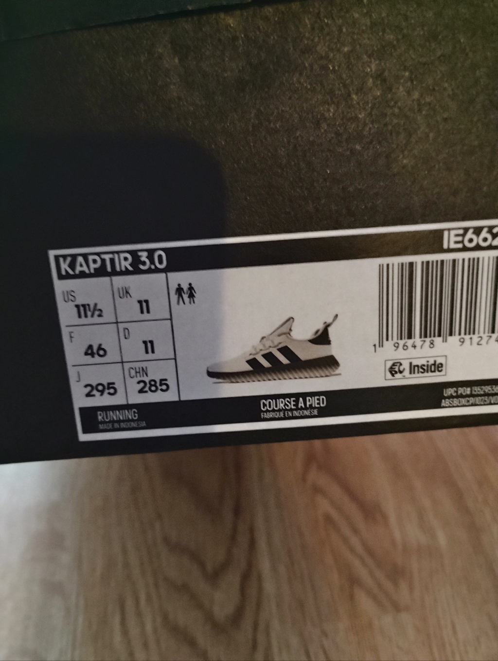 Adidas White Athletic Sneakers With Black Logo Tab
